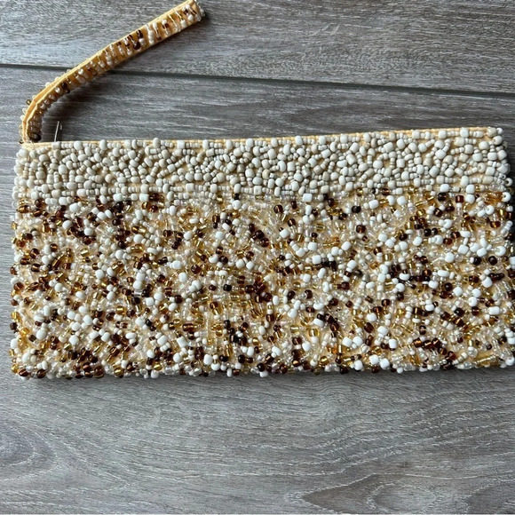 Suzie  Blue Beaded Evening Clutch - Picture 3 of 11